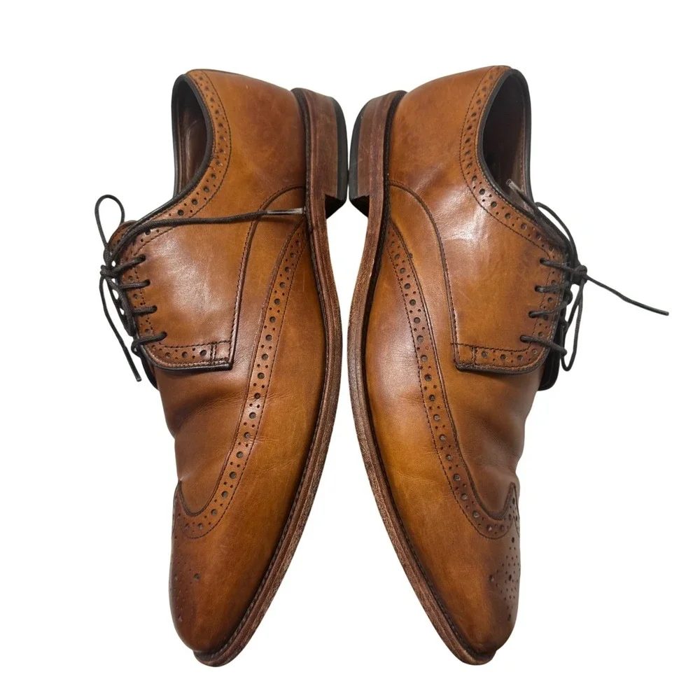 Allen Edmonds Bel Air Wingtip Oxfords Mens 10 D Brown Leather Dress Shoes Good